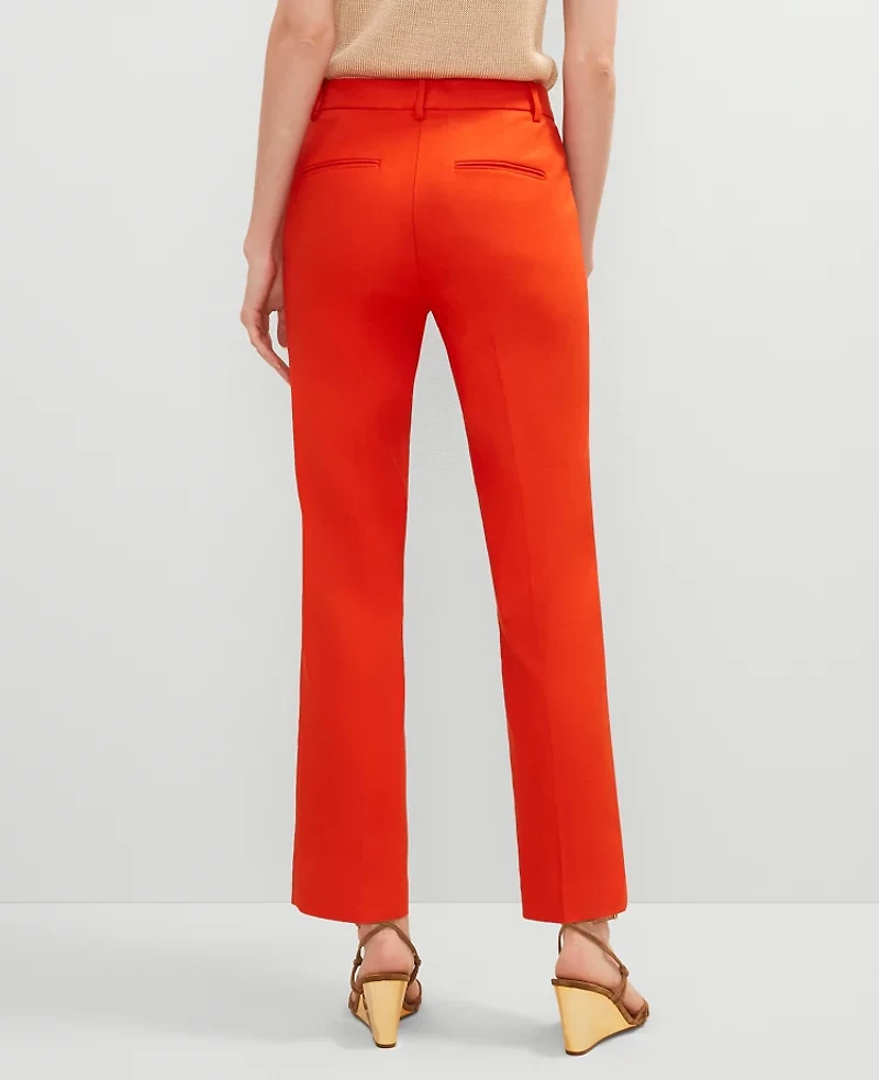 Ann Taylor The Eva Ankle Pant Linen Blend - Curvy Fit Red Pepper Women's