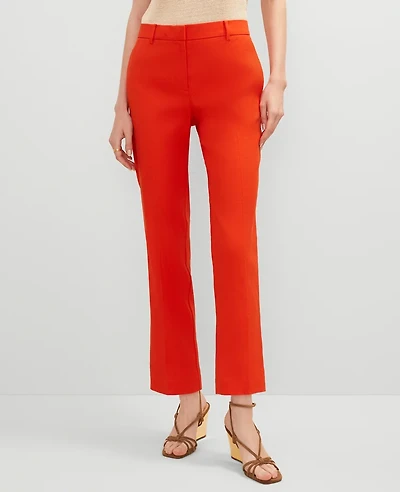 Ann Taylor The Eva Ankle Pant Linen Blend - Curvy Fit Red Pepper Women's