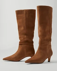 Ann Taylor Suede Tall Boot Sesame Women's