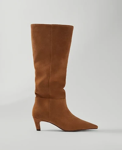 Ann Taylor Suede Tall Boot Sesame Women's