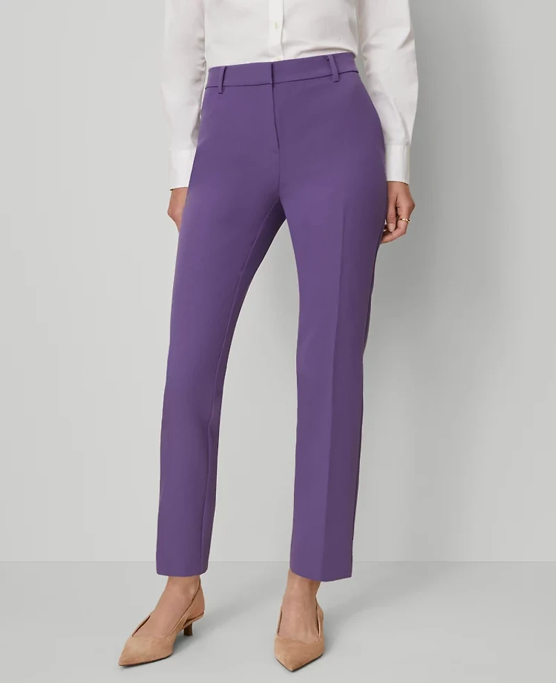Ann Taylor The Eva Ankle Pant in Doubleweave — Curvy Fit Size 2 Majestic Violet Women's