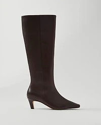 Ann Taylor Skinny Heel Leather Tall Boot Carob Women's
