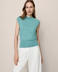 Ann Taylor Refined Mock Neck Sweater Shell Top Women's