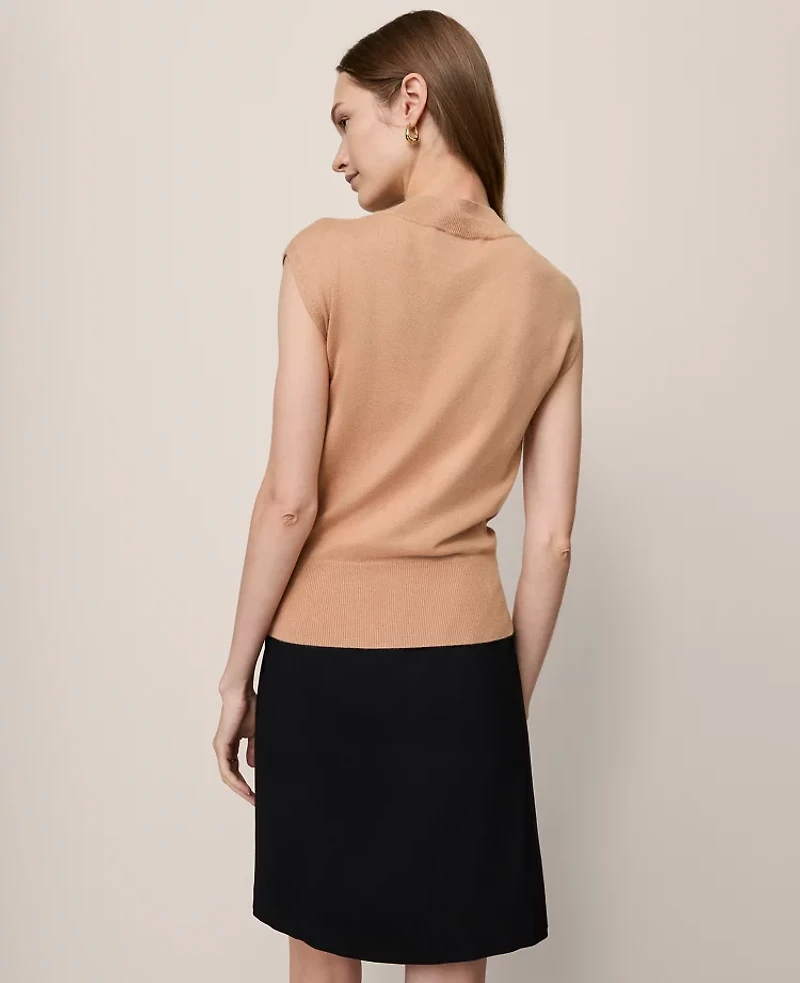 Ann Taylor Refined Mock Neck Sweater Shell Top Women's