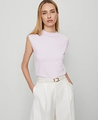 Ann Taylor Refined Mock Neck Sweater Shell Top Women's