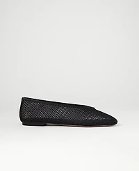 Ann Taylor Mesh Ballet Flat Black Women's