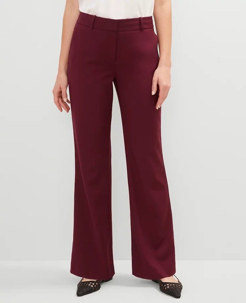 Ann Taylor The Jayne Trouser Pant — Curvy Fit Windsor Wine Women's
