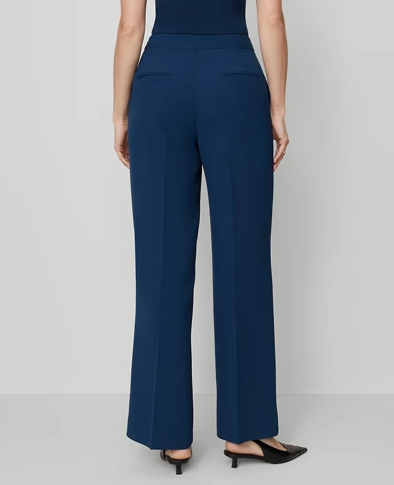 Ann Taylor The Petite Wide-Leg Pant Fluid Crepe — Curvy Fit Moonlit Backdrop Women's