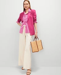 Ann Taylor The Petite Belted Blazer Berry Splash Women's