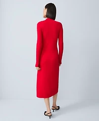 Ann Taylor Ribbed Button Sweater Dress Women's