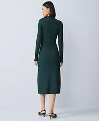 Ann Taylor Ribbed Button Sweater Dress Women's