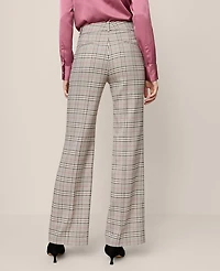 Ann Taylor The Petite Jayne Trouser Pant Plaid — Curvy Fit Pale Sandalwood Women's