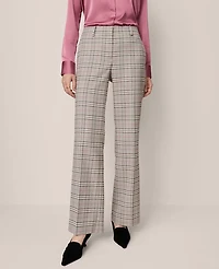 Ann Taylor The Petite Jayne Trouser Pant Plaid — Curvy Fit Pale Sandalwood Women's