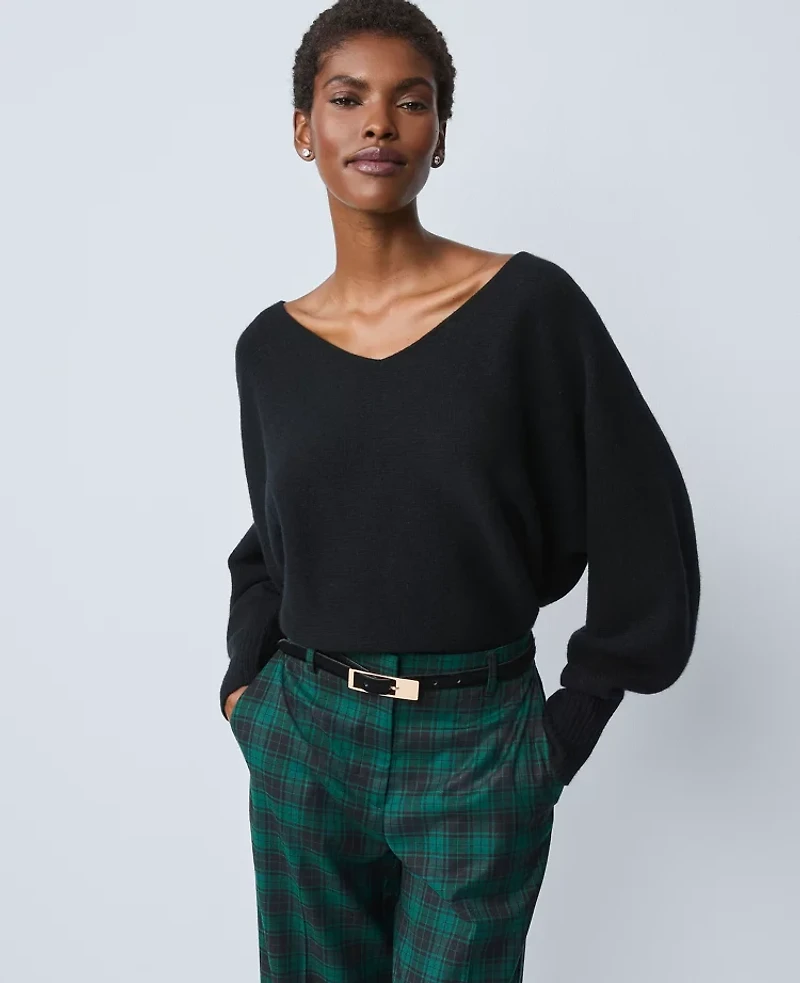 Ann Taylor Cashmere V-Neck Sweater Women's