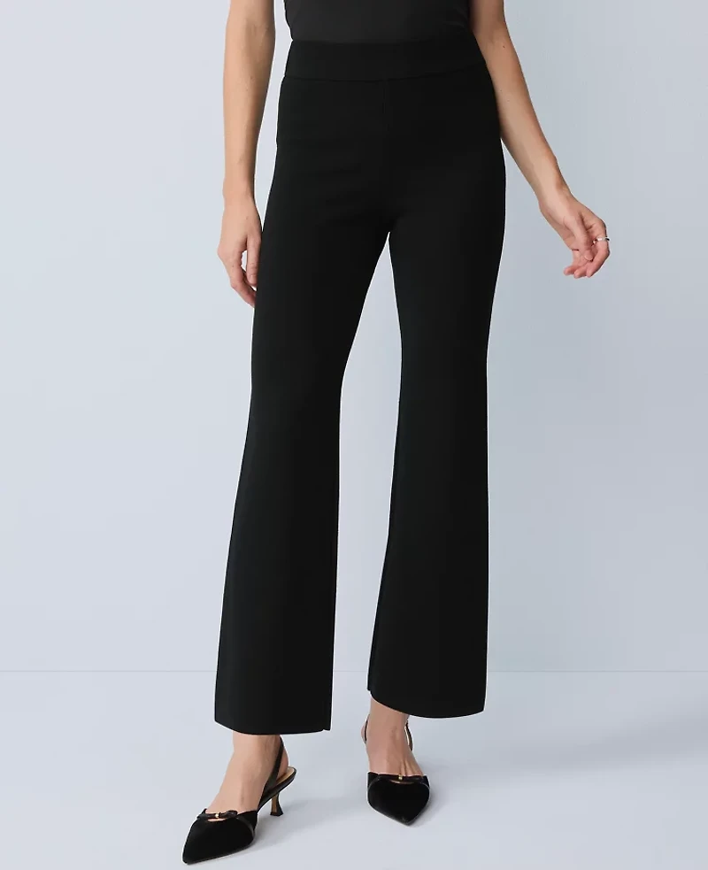 Ann Taylor The Flare Sweater Pant Black Women's