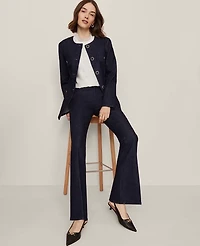 Ann Taylor Denim Split Hem Jacket Classic Rinse Wash Women's