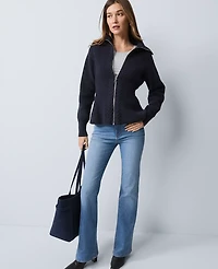 Ann Taylor Weekend Collection Cable Sweater Jacket Women's
