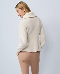 Ann Taylor Weekend Collection Cable Sweater Jacket Popcorn Women's