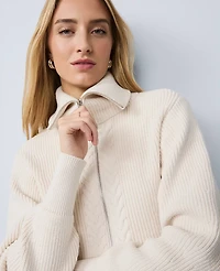 Ann Taylor Weekend Collection Cable Sweater Jacket Popcorn Women's