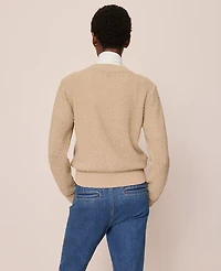 Ann Taylor Bouclé Crew Neck Cardigan Women's
