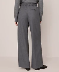Ann Taylor Weekend Collection Wide-Leg Jogger Pant Dusk Grey Melange Women's