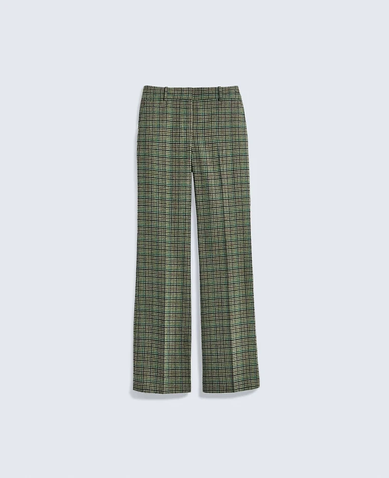 Ann Taylor The Jayne Trouser Houndstooth Muted Moss Women's
