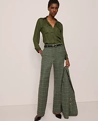 Ann Taylor The Jayne Pant Houndstooth Muted Moss Women's