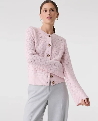 Ann Taylor Honeycomb Stitch Cardigan Women's