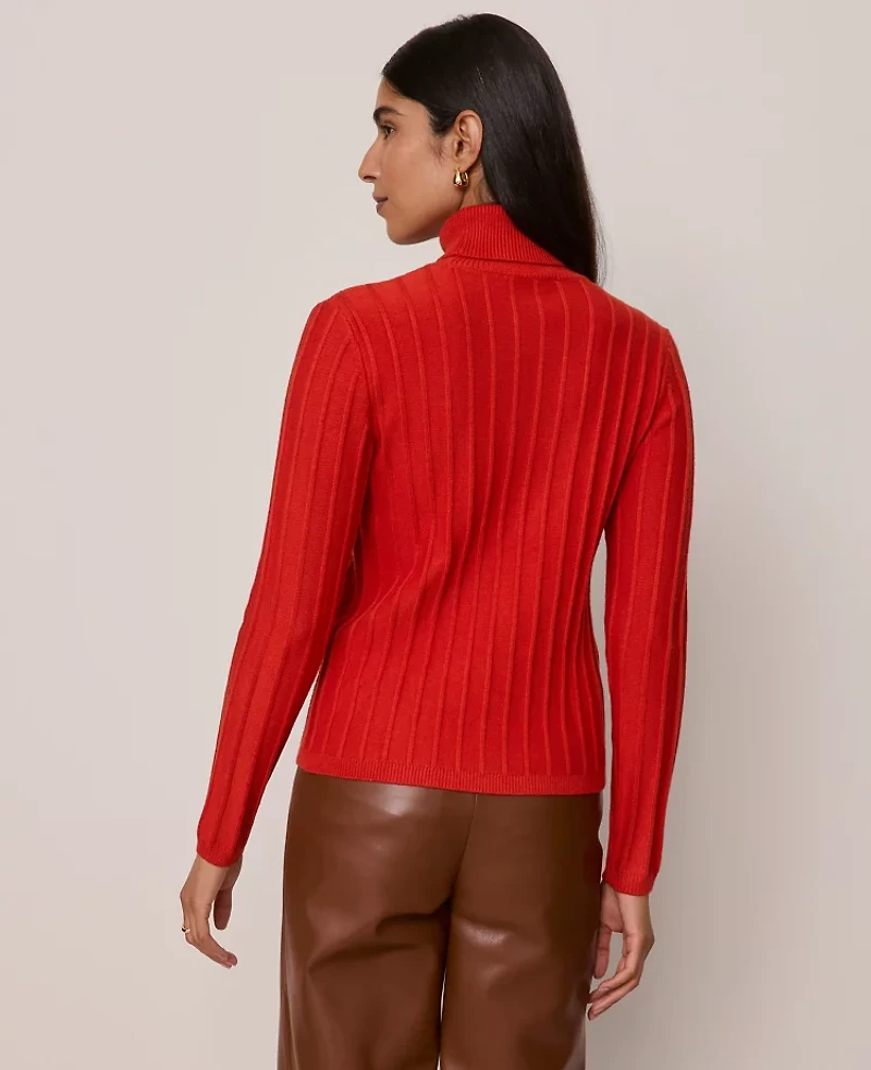 Ann Taylor Ribbed Turtleneck Sweater Women's