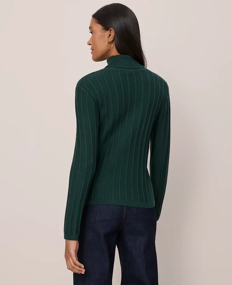 Ann Taylor Ribbed Turtleneck Sweater Women's
