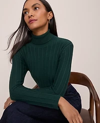 Ann Taylor Ribbed Turtleneck Sweater Women's
