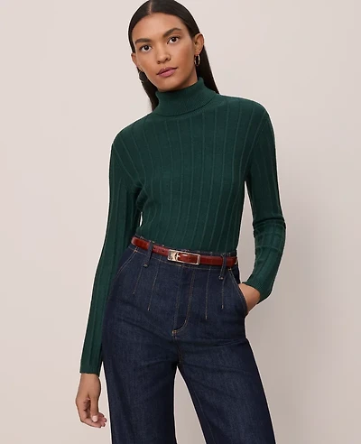 Ann Taylor Ribbed Turtleneck Sweater Women's