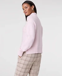 Ann Taylor Button Mock Neck Sweater Women's