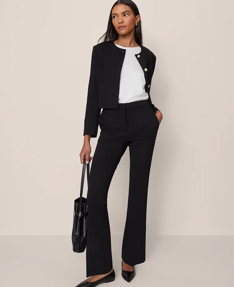 Ann Taylor The Petite Skinny Flare Pant Ponte Women's