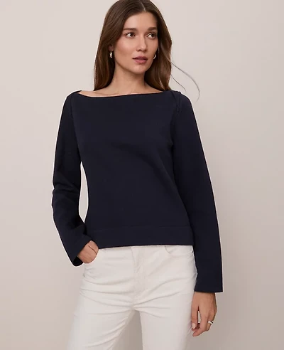 Ann Taylor Weekend Collection Boat Neck Top Women's