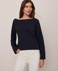 Ann Taylor Weekend Collection Boat Neck Top Women's