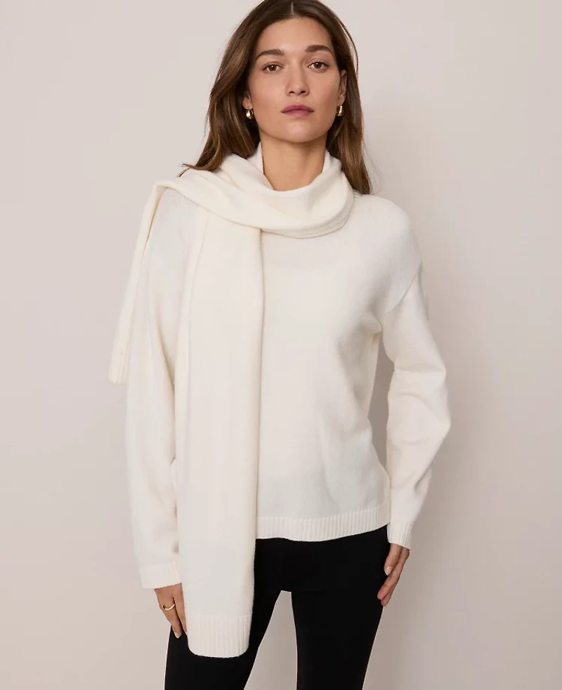 Ann Taylor Petite Weekend Collection Scarf Sweater Women's