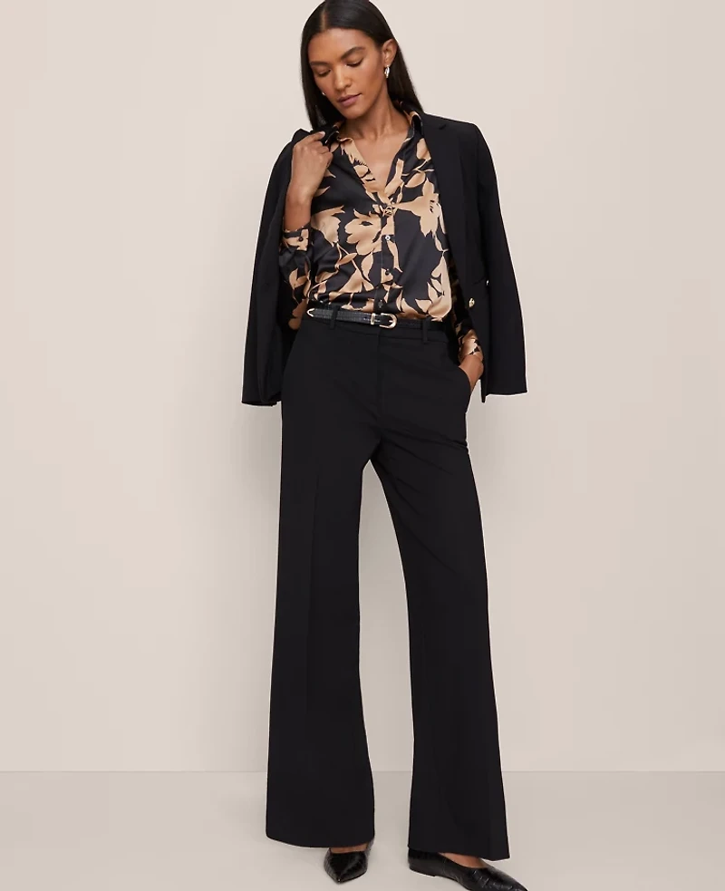 Ann Taylor The Petite Wide-Leg Pant Ponte Women's