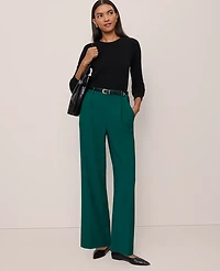 Ann Taylor The Petite Side Button Wide-Leg Pant Night Garden Women's
