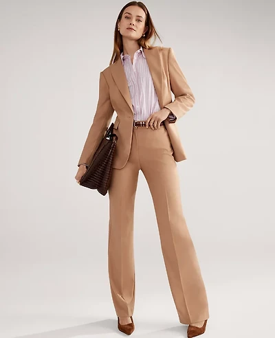 Ann Taylor The Petite Straight Pant Sesame Women's