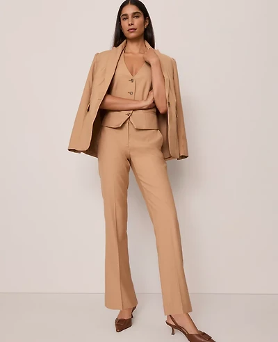 Ann Taylor The Petite Straight Pant Sesame Women's