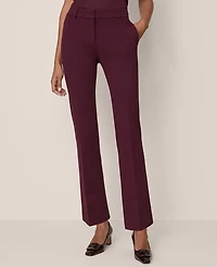 Ann Taylor The Petite Straight Pant Ponte Poised Plum Women's