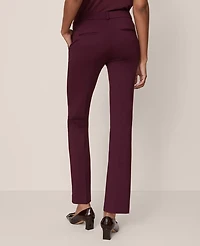 Ann Taylor The Petite Straight Pant Ponte Poised Plum Women's
