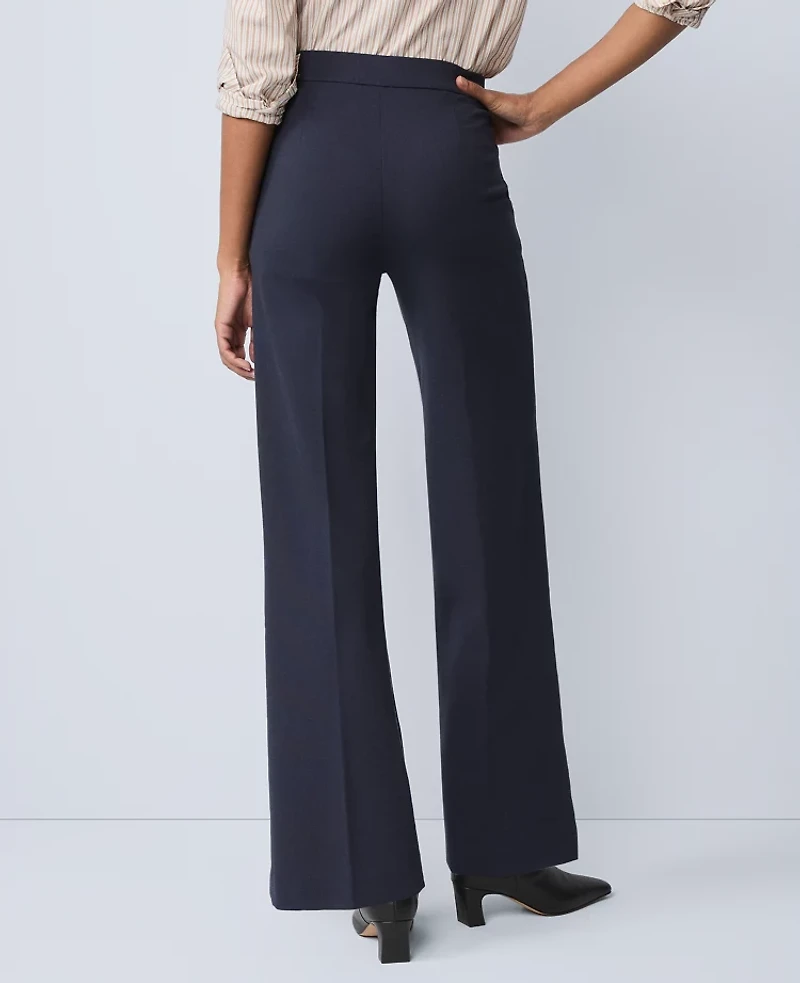 Ann Taylor Weekend Collection Easy Perfect Wide Leg Pant Ponte Night Sky Women's