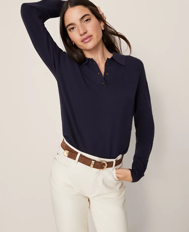 Ann Taylor Weekend Collection Polo Sweater Women's