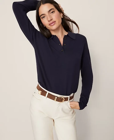 Ann Taylor Weekend Collection Polo Sweater Women's