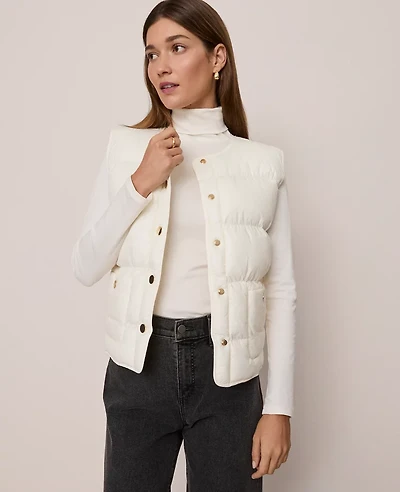 Ann Taylor Weekend Collection Quilted Vest Women's