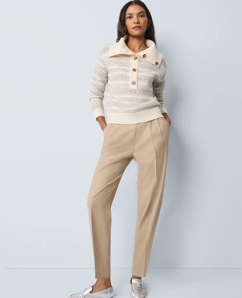 Ann Taylor Weekend Collection High Rise Tapered Pant Fresh Camel Women's