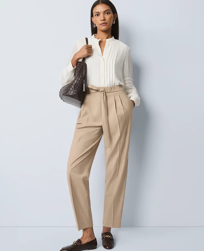 Ann Taylor Weekend Collection High Rise Tapered Pant Fresh Camel Women's