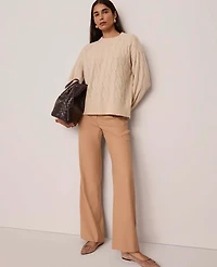 Ann Taylor Petite Cable Crew Neck Sweater Women's